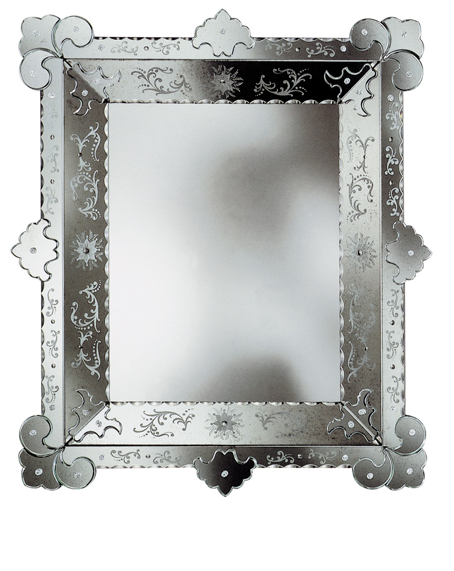 Specchio Ciao in vetro di murano lavorazione classica Veneziana