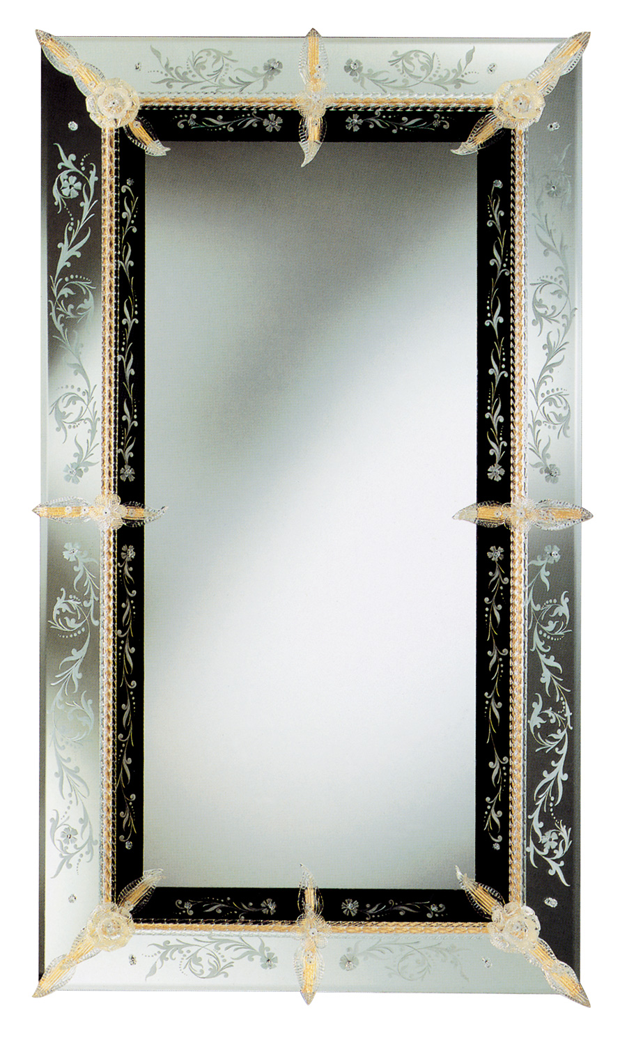 Specchio Venezia in vetro di murano lavorazione classica Veneziana