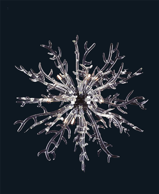 Corallo – Lampadario a sospensione in vetro di murano cristallo