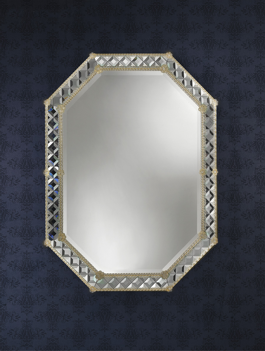 Specchio in vetro di murano Scala del Bovolo lavorazione classica Veneziana